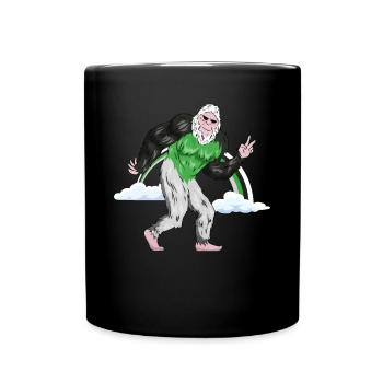 Demiromantic Pride Flag Rainbow Bigfoot Sas - Full Colour Mug - black - Front