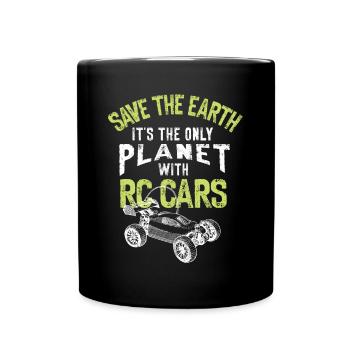 RC Auto Hobby Spruch Ferngestuertes Auto - Tasse einfarbig - Schwarz - Vorne