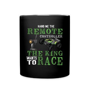 RC Auto Hobby Spruch Ferngestuertes Auto - Tasse einfarbig - Schwarz - Vorne