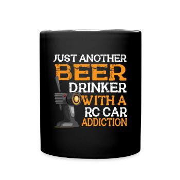 RC Auto Hobby Spruch Ferngestuertes Auto - Tasse einfarbig - Schwarz - Vorne