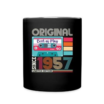 66 Birthday Man Woman Cassette May Year 1957 - Full Colour Mug - black - Front