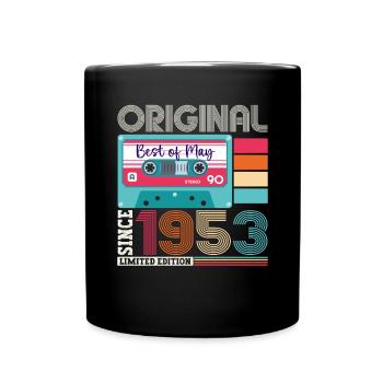 70 Birthday Man Woman Cassette May Vintage 1953 - Mug uni - noir - Devant