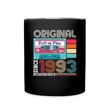 30 Birthday Man Woman Cassette May Year 1993 - Full Colour Mug - black - Front