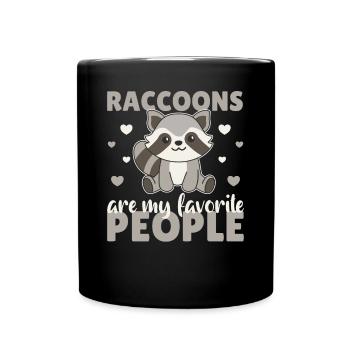 Les ratons laveurs sont mes personnes les plus chères - animal mignon - Mug uni - noir - Devant