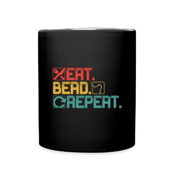 Bead Repeat - Full Colour Mug - black - Front