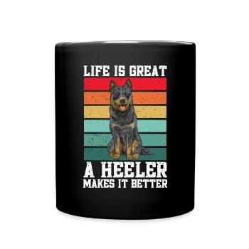 Australian Cattle Dog Red Blue Heeler - Tasse einfarbig - Schwarz - Vorne