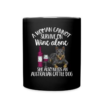 Australian Cattle Dog Red Blue Heeler - Tasse einfarbig - Schwarz - Vorne