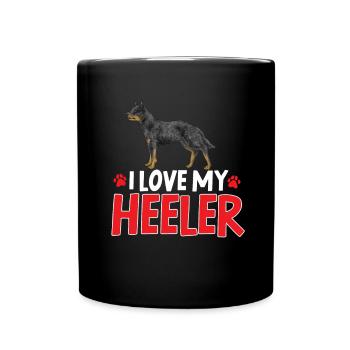 Australian Cattle Dog Red Blue Heeler - Tasse einfarbig - Schwarz - Vorne