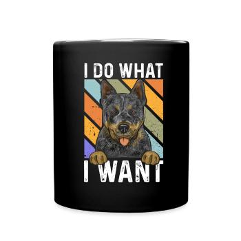 Bouvier australien chien rouge bleu talon - Mug uni - noir - Devant