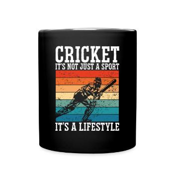 Le cricket est un mode de vie - Mug uni - noir - Devant