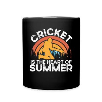 Cricket is the heart of summer - Full Colour Mug - black - Front