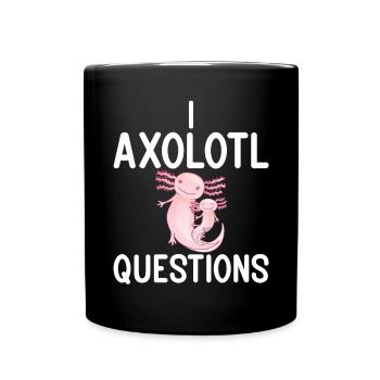 Axolotl Liebhaber Geschenke - Tasse einfarbig - Schwarz - Vorne