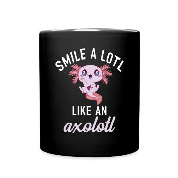 Axolotl Liebhaber Geschenke - Tasse einfarbig - Schwarz - Vorne