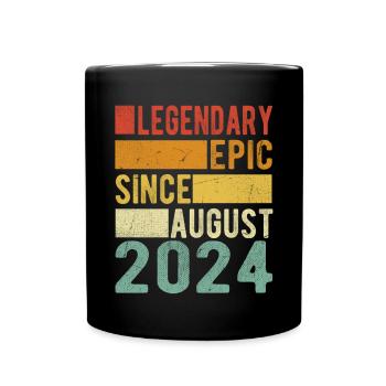 Anniversaire août 2024 Épopée légendaire - Mug uni - noir - Devant