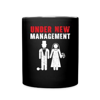 Bride And Groom Wedding Day Marriage Just Married - Full Colour Mug - black - Front
