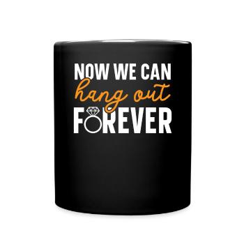 Bride And Groom Wedding Day Marriage Just Married - Full Colour Mug - black - Front