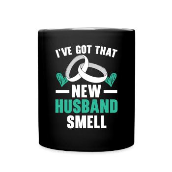 Bride And Groom Wedding Day Marriage Just Married - Full Colour Mug - black - Front