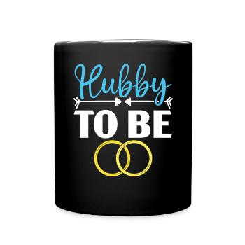 Bride And Groom Wedding Day Marriage Just Married - Full Colour Mug - black - Front