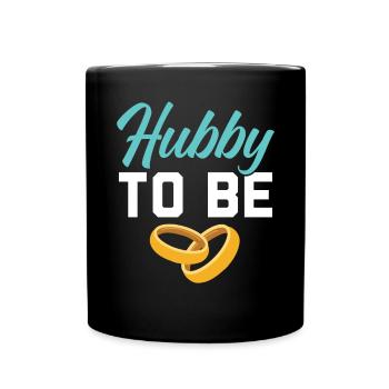 Bride And Groom Wedding Day Marriage Just Married - Full Colour Mug - black - Front
