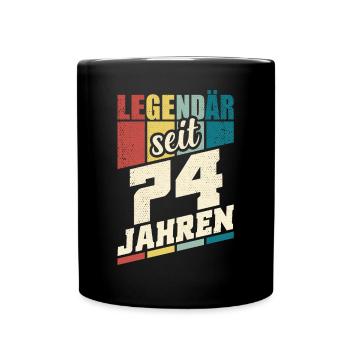 74. Geburtstag Legendär Seit 74 Jahren Legende 74 - Tasse einfarbig - Schwarz - Vorne