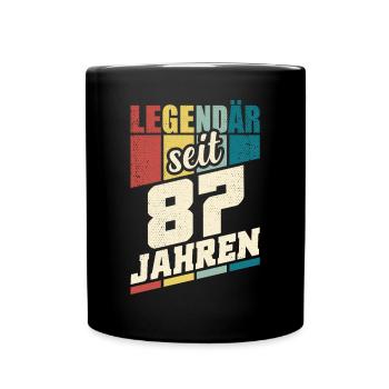 87. Geburtstag Legendär Seit 87 Jahren Legende 87 - Tasse einfarbig - Schwarz - Vorne