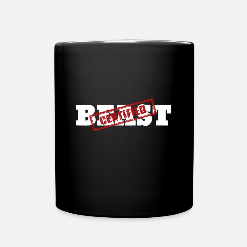 Zertifiziertes BEAST Athletic Workout Fitness - Tasse einfarbig - Schwarz
