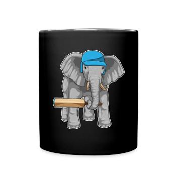 Elephant Cricket Cricket Bats - Full Colour Mug - black - Front