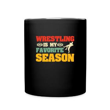 Wrestling Männer Frauen Kinder Wrestler Wrestling - Tasse einfarbig - Schwarz - Vorne