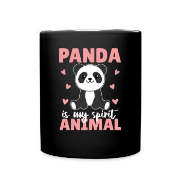 Panda is my spirit animal - süßer Panda - Full Colour Mug - black - Front