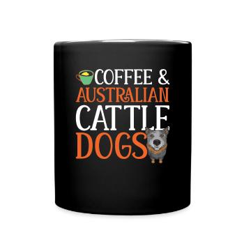 Australian Cattle Dog Red Blue Heeler - Tasse einfarbig - Schwarz - Vorne