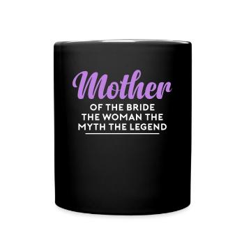 Brides Mom Mother Of The Bride Brautmutter Shirt - Tasse einfarbig - Schwarz - Vorne