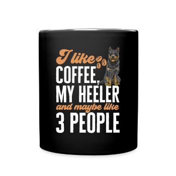 Australian Cattle Dog Red Blue Heeler - Tasse einfarbig - Schwarz - Vorne