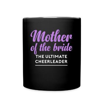 Brides Mom Mother Of The Bride Brautmutter Shirt - Tasse einfarbig - Schwarz - Vorne