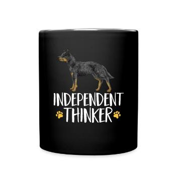 Australian Cattle Dog Red Blue Heeler - Tasse einfarbig - Schwarz - Vorne