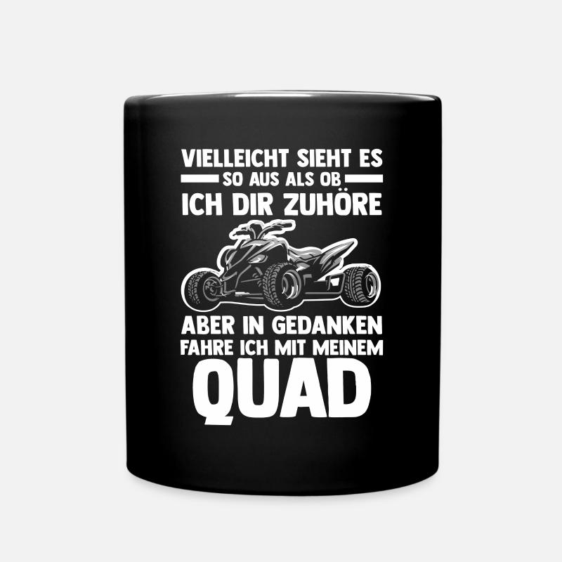 Motorrad Quad - Tasse einfarbig - Schwarz