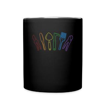 Gardening LGBT Rainbow Allotment Garden Horticulture - Full Colour Mug - black - Front