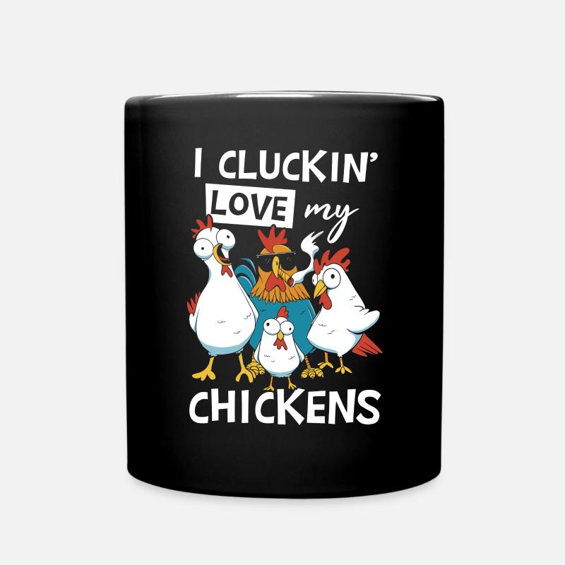 J’aime mes poules - Mug uni - noir