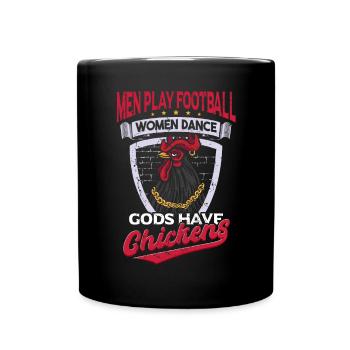 Les dieux ont des poulets - Mug uni - noir - Devant
