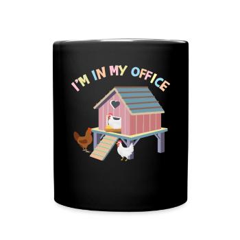 Je suis dans mon bureau - Mug uni - noir - Devant