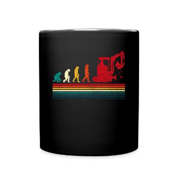Baggerfahrer Bediener von schwerem Gerät - Tasse einfarbig - Schwarz - Vorne