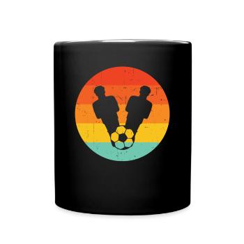 Retro Table Soccer Player Vintage Foosball - Full Colour Mug - black - Front
