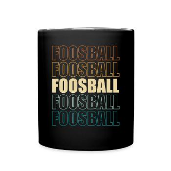 Retro Table Soccer Player Vintage Foosball - Full Colour Mug - black - Front