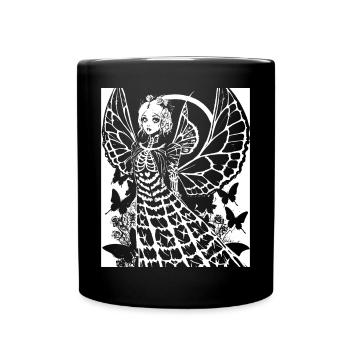 Fairycore Ästhetik Skelett Fee Goth Gothic G - Tasse einfarbig - Schwarz - Vorne