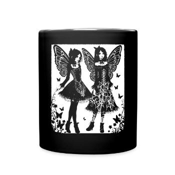 Fairycore Ästhetik Grunge Skelett Fee Goth G - Tasse einfarbig - Schwarz - Vorne