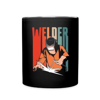 Soudeur Dans le style vintage - Mug uni - noir - Devant