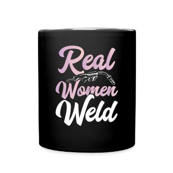 De vraies femmes soudant - Mug uni - noir - Devant