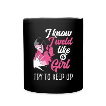 Je transpire comme une fille - Mug uni - noir - Devant