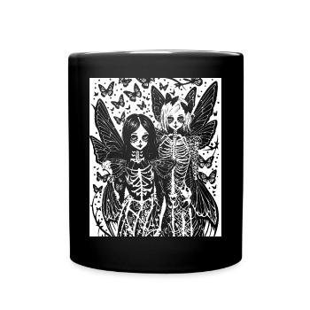 Fairycore Ästhetik Skelett Fee Goth Gothic G - Tasse einfarbig - Schwarz - Vorne