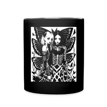 Fairycore Ästhetik Grunge Skelett Fee Goth G - Tasse einfarbig - Schwarz - Vorne