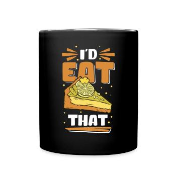 Lime Pie Cake Lemon Cake Gift - Full Colour Mug - black - Front